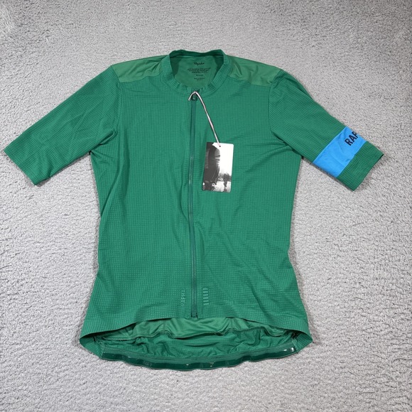 NWT Rapha Men's Sz M Pro Team Flyweight Short Sleeve Cycling Jersey Green Blue - Picture 1 of 10